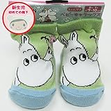 MMAP710J/スモールプラネット/[MOOMIN]ムーミンキャラックス（くつしたベビー用７～１０ｃｍ)「ムーミン/フラワーＧＲ×ＢＬ」/靴下/おしゃれ/ファッション/フットカバー/スニーカー/赤ち