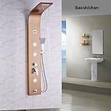 Wall Hanger Bath Shower Panel Single Handle Body Massage Jets Shower Faucet Column with Hand Shower