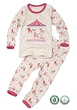 【あるこんたるこん】オーガニック ルームウェア ユニコーン ベビー 女の子 キッズ パジャマ 長袖 シャツ (80)