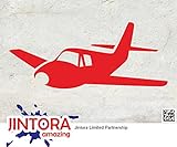 JINTORA ステッカー/カーステッカー - AIRPLANE - Pilot Wings - 飛行機 - パイロットウイングス - 152mm x63mm - JDM/Die cut - 車/ウィ