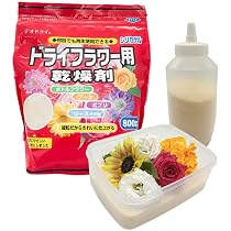 Amazon.co.jp: ドライフラワー用乾燥剤シリカゲル800g 【容器セットNew