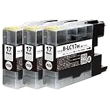 LC17BK 【1色 3本 BK/ブラック】 brother (ブラザー用) B/ue製 互換 17 LC17 インクカートリッジ 最新機種対応新型ICチップ