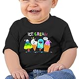 アイスクリームの登場人物子供服 ベビーTシャツ 半袖 男の子 女の子 クルーネック カジュアル