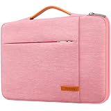 Lacdo 360°保護ラップトップスリーブケース 対応機種 13インチMacBook Air M5 A3449 (2026)、M4 A3240 2025、M3 A3113 A2681 A2337 | 13" MacBook Neo A18 Pro A3404 (2026) | 13" iPad Pro M5 / iPad Air M3 コンピュータバッグ、ピーチピンク