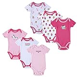 エルフ ベビー(Fairy Baby)ベビーボディスーツ 肌着 パジャマ 半袖 6枚セット 出産祝い(サイズ：4-6M) セット3