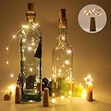 elfishjp ワイヤーライト ワインボトルライト コルク型 電池式 パーティー電飾/結婚式 雰囲気を作る 披露宴　DIY飾り 装飾用 LEDイルミネーションライト ストリング ライト 飾りライト 