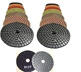 Diamond Polishing Pads 4 inch Wet/Dry Set of 18 Pad 3 Pieces damo final glazing buffing pad Best Val