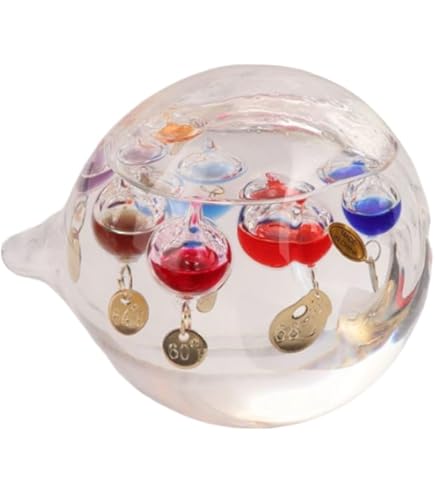 カラフルなガラス製温度計 Amazon.co.jp: しずく型 温度計 マルチカラー ガラスフロート温度計