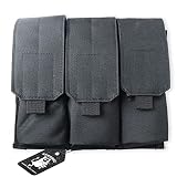 SHENKEL 3連マガジンポーチ M4 M16 AK サバゲー BK ブラック 黒 pouch-001bk