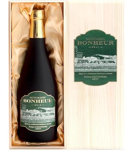 Amazon.co.jp: ボヌール 25度 720ml 木箱入り 芋焼酎 出水酒造 BONHEUR