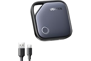 UGREEN FineTrack Smart Finder 1個 充電式 スマートトラッカー Appleの「探す」に対応 (iOS端末のみ) 探し物防止タグ USB-C充電 1年長持ち 超薄型 紛失防止 デバイス 財布 鍵 バッグ iPhone「探す