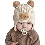 [$ole only] ソールオンリー ニット帽 赤ちゃん くま 帽子 くま耳 防寒帽子 赤ちゃん 耳保護 暖かい 保温 お散歩 柔らかい 安全 防寒 春 秋 冬 新生児 かわいい 子供 こども ベビー帽子 生後3ヶ月1歳半