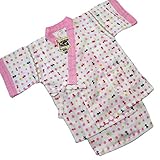 子供用甚平 二重ガーゼ生地 90ｃｍ 水玉 金魚 ピンク