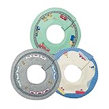 防水３６０度丸型スタイ ３柄セット くるま＆でんしゃ＆ふね