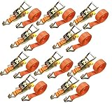 ベストアンサー ラチェット式 Jフック ラッシングベルト フック タイダウンベルト 破断荷重 4000kg ベルト幅 50mm 固定側 0.5m 巻側 6m 10本セット ラチェット ベルト 荷締め 固定 フック 0.5m 6m 10本