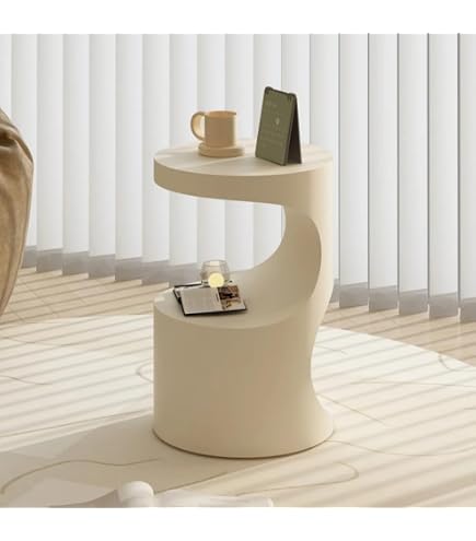 Amazon｜Hazoaeホワイトサイドテーブル、デザイン小型コーヒーテーブル