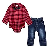 YideaHome ベビー 男の子フォーマル チェック柄シャツ 発表会 七五三 結婚式 出産祝い 上下セット