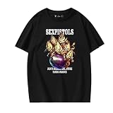 [BhujuE] ジョジョの奇妙な冒険 グイード・ミスタ Tシャツ 綿 クルーネック 半袖 カジュアル ファッション 大人用 春夏秋服 通気性 柔らかい 黒色 (S) [並行輸入品]