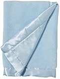 Elegant Baby Ultra Plush Blankie, Satin Border and Back Blankie 20 x 20 Inch in Baby Blue by Elegant