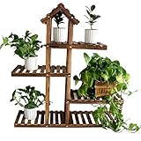 Plant shelf ウッディフラワーラック、バルコニーフラワーラックマルチレイヤー台形プラントディスプレイスタンド Flower racks ( サイズ さいず : 88*25*98CM )
