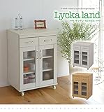 Lycka land キャビネット60cm幅 ミニカウンター キッチンカウンター/ナチュラル