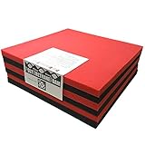 (ピコリコ) PicoRico 吸音 防音 ウレタンフォーム 波型 スポンジ 黒&赤 50cm × 50cm ×2.5cm 12枚 セット
