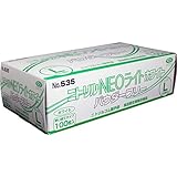 ニトリル手袋　NEOライト　パウダーフリー　ホワイト　Ｌサイズ　１００枚入 ×3個セット