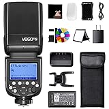 GODOX V860III-Nカメラフラッシュスピードライトキット1 / 8000s HSS 10レベルモデリングライトクイックリリースロック2600mAh充電式バッテリー1.5sリサイクル時間ニコンD3400 D5300 D7000 D750用GN60スピードライト、技適マーク