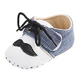 Annnowl Baby Sneakers Lace Up Soft Sole Crib Shoes 0-18 Months (0-6 Months, Blue) by Annnowl