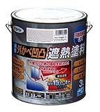 水性外かべ凹凸遮熱塗料 ソフトグレー 3L 1セット/6点 【3点】