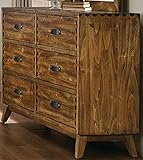 Sorrel 6引き出しドレッサー&ミラーin Heavily Burnished 標準 1927-5
