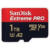 Sandisk Extreme Pro microSDXC, SQXCZ 1TB, V30, U3, C10, A2, UHS-I, 170MB/s R, 90MB/s W, 4x6, SD Adaptor, Lifetime Limited, Re
