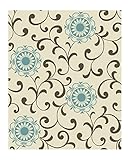 York Wallcoverings AP7459SMP Silhouettes Daisy Medallion with Scrolls Wallpaper Memo Sample, 8-Inch 