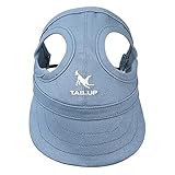 犬 帽子 キャップ 夏 犬の帽子 ペット用 野球帽 日よけ 日焼け防止 紫外線対策 小型犬 中型犬 大型犬 ドックウェア 海 お出かけ 散歩 (S, ブルー)