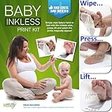 Inkless Wipe Hand & Foot Print Kit by Save The Moment - 2 Standard Coated Papers & 1 Inkless Wipe (B