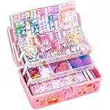 miluFox クリームグルーカードデコシール超大セット 女の子向けDIYクラフト・スクラップブッキングギフト 収納ケース付き クリスマスプレゼント (豪華なコーディネートです-750点のクーカセット+三段収納)