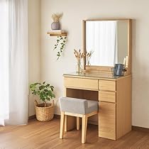 【9月末まで限定出品】ドレッサー アルダー天然木 無垢材 65cm幅 ナチュラル 9月末まで限定出品】ドレッサー アルダー天然木 無垢材 65cm幅