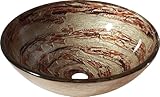 Tempered Glass Vessel - Copper Swirl by Avanity