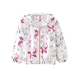 Cutelove 子供服 ウインドブレーカー ジャケット コート 長袖 薄手 防風 日焼け防止女の子 可愛い 狐落書き ベビー 素敵