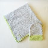 (カシウェア)kashwere ベビーブランケット トリム 縁取り　TRIM & CAP bb 67 ブルー×グリーン （並行輸入品）