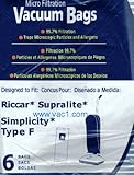 (dollars) pecial, Simplicity Freedom F/Riccar Supralite Allergen filter Bags.