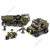 建物ブロックSluban Military Army War Transport ConvoyトラックバイクSoldierおもちゃ/アイテム# g839gj uy-w8ehf3180754
