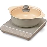 アイリスオーヤマ IHコンロ 1口 IHクッキングヒーター 鍋セット 卓上 1400W ブラウン IHKP-T3724-T