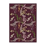 Joy Carpets Kid Essentials Music & Special Needs Virtuoso Rug Plum 5'4 x 7'8 [並行輸入品]