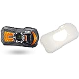 リコー 本格防水デジタルカメラ RICOH WG-70 オレンジ 14m防水 1.6ｍ耐衝撃 防塵 -10℃耐寒 顕微鏡モード 水中専用マーメードモード搭載 仕事に使える「CALSモード」搭載 03871+RICOH PENTAX プロテクタージャケ