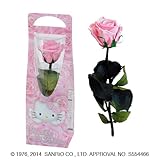 薔薇一輪でハローキティだから可愛いスマートなプレゼント　プリザーブドフラワーのワンランク上のセンスを・・　花 誕生日　プレゼント　フラワーアレンジ　フラワーギフト 結婚祝い アレンジメント　御祝い　送