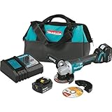 Makita XAG10M 18V LXT Lithium-Ion Brushless Cordless 4-1/2" Paddle Switch Cut-Off/Angle Grinder Kit 