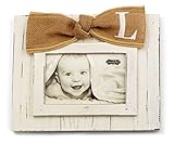 Mud Pie Planked Monogram Bow Frame, L by Mud Pie [並行輸入品]