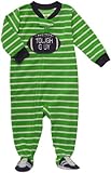 Carter 's Toddler BoysマイクロフリースFooted Blanket Sleeper Tough Guy カラー: グリーン