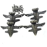 【ノーブランド 品】4本 ボックス 足 家具 コーナー フット 装飾 プロテクター カバー